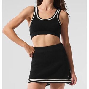 ALO Yoga Black and White Skirt Set